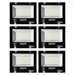 Desidiya Glass 200 Watt Ultra Thin Slim Ip66 Led Flood Light Outdoor Light (Pack of 6)