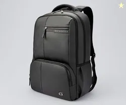 Gear Vintage 4 19"/29L anti theft faux leather Medium Water Resistant Laptop Backpack/Casual Backpack/Daypack/Travel Backpack/College Bag For Men/Women(Pitch Black-Black)