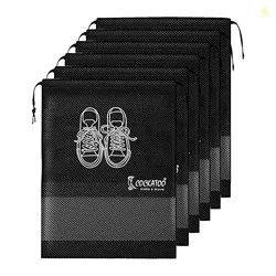 Cockatoo Shoe Bag for Travel Bag for Men & Women, Shoe Cover for Storage at Home Gym Reusable Travelling Accessories, Organizer Pouch Footwear Bags for Travelling-Pack of 6(13 x 17.32 Inch)