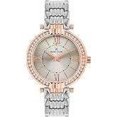 Daniel Klein Analog Silver Round Dial Silver Metal Strap Stone-Studded Water-Resistant Wrist Watch for Women Girls, Ladies DK11138-8