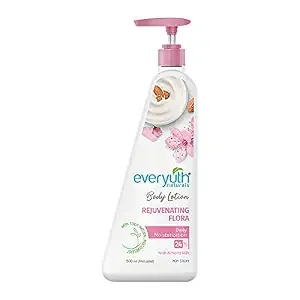 Everyuth Naturals Rejuvenating Flora Body Lotion | 24Hr Hydration | Smooth, Radiant & Healthy Skin | With 100% Natural Almond Milk | Daily Moisturizat
