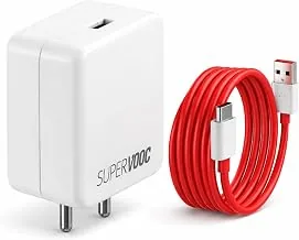 Novobit 80W SUPERVOOC Fast Charger with Type-C Cable | Ultra-Fast Charging Compatible with OnePlus, Oppo | Supports VOOC/SUPERVOOC, Warp, Dash, Dart,