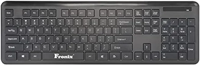 FKW501 Full Size Wireless Computer Keyboard with 1 Led Function | Black | 104-keys | Compatible for Windows | Desktop | Laptop | All in one with 10 Mi