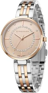 Stylish Analog Watch for Women with Diamond Studed Dial with Crystal Hour Markers and Stainless Steel Strap