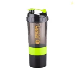 ATTRO Plastic Spider Shaker Bottle with Storage 300ml Protein Mixer Bottle with Compartment for Supplements, BPA-Free, Leakproof Gym Shaker Cup, Ideal