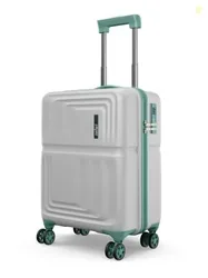 Roma Hard Luggage Trolley Bag with 8 Wheels Cabin Size Carry on Suitcase - Fog Grey