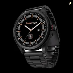 Fastrack Magnus FX1 |35mm UltraVU Display |Working Crown|BT Calling|IP68| Inbuilt Games Smartwatch Black Strap, Free Size