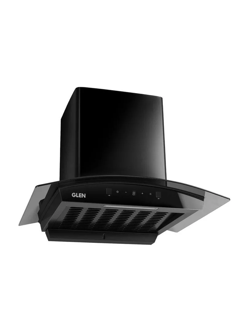 Glen ISPA AC BL 60CM 1200 CMH 60 cm Curved Glass 60 cm|Digital Display|Touch & Gesture Control| Autoclean| Filterless|Powerful Suction | Low Nois Auto