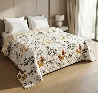 BSB HOME Ultrasonic Quilted AC Comforter 220 GSM|Premium Microfiber Reversible All Season Blanket for Double Bed | Ultra Soft Lightweight Quilt Duvet