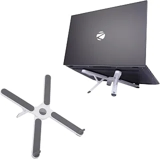 NS1200 Laptop Stand with X Foldable Design, 7 Adjustable Levels, Anti-Slip Silicone Rubber Pads, Supports up to 17-inch Laptop Sizes, 5kg Max. Weight,