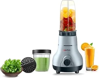 ACTIVA Easy Mix Nutri Mixer Grinder 2 Jars 500W 20000 RPM Motor Speed for Smoothies, Chutney & Shakes, Shock Proof ABS Body, Nano Grinding Technology,