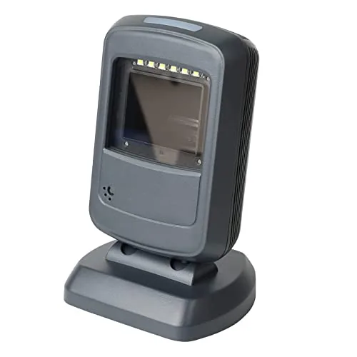HPRT 1D 2D Desktop Barcode Scanner, Omnidirectional Hands-Free USB Wired Barcode Reader, Capture Barcodes from Mobile Phone Screen, Automatic Image Sensing for Supermarket Library Retail Store