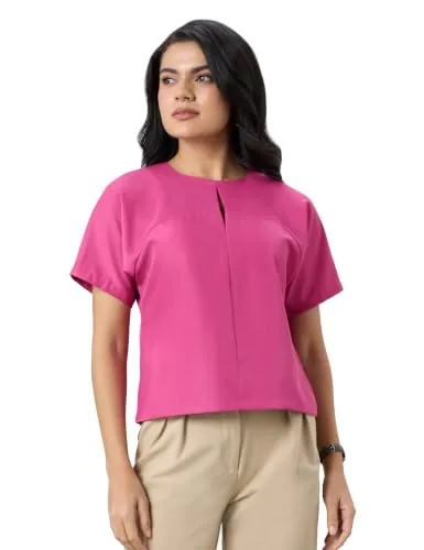 Symbol Premium Women's Polyester Crop Top (Relaxed Fit | Stylish | Desk-to-Dinner) (Available in Plus Sizes)