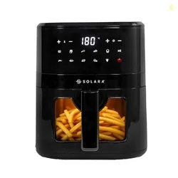 SOLARA Air Fryer For Home 4.5L with See Through Window, 10 Preset menus, 360 High Speed Air Circulation for Fry, Grill, Roast & Bake,Uses upto 90%
