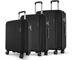 Safari Genius Alley Set of 3 (Cabin + Medium + Large) Trolley Bags, Hard Case Polypropylene, 4 Wheels, 360 Degree Wheeling Luggage, Suitcase for Trave