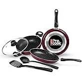 Milton Pro Cook Induction Cookware & Gas Stove Friendly Kitchen Jewel Set | 5 Pc Non-Stick Cookware Set | Kadhai with Lid, Fry Pan, Tawa, Laddle & Spa