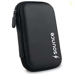 Sounce Hard Disk Drive Pouch case for 2.5" HDD Cover WD Seagate Slim Sony Dell Toshiba (Black)
