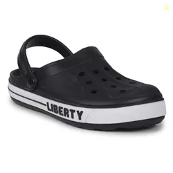 Liberty A-HA Black & Blue Slippers for Men - Home-Wear Slip-On Slip-On