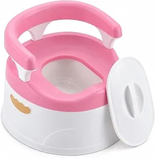 Mommers Baby Potty Training Seat with Backrest & Safety Handles | Comfortable Portable Potty Chair for Toddlers & Kids | Removable Lid | Easy to Clean