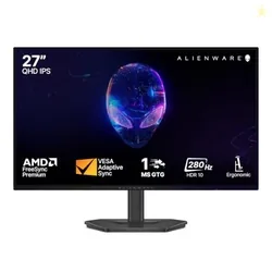 Alienware AW2726DL 27" QHD Monitor|280Hz Refresh, IPS Panel|AMD FreeSync Premium+VESA AdaptiveSync|1ms GTG Extreme|Height Tilt Swivel Pivot|1000:1 Con