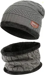 Fitness Mantra Sports Winters Cap & Muffler for Men & Women| Beanie Cap| 1 Set| (Multicolor)