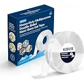 KISVIS Multipurpose Double Sided Tape Heavy Duty - Adhesive Silicone Tape, Heat Resistant, Multi-Functional, Removable, Washable, Reusable Anti-Slip G