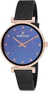 Analog Black Dial Women's Stainless Steel Watch-Dk12070-4