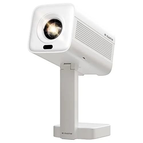 E GATE Atom 4X Automatic Projector 4k Ultra HD | Live TV | Android | Brightest 400 ISO | Native 1080p, Netflix, Prime | Precision Focus - Auto Keyston
