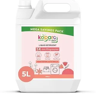 Koparo Liquid Detergent | 5 Litre | Top Load & Front Load Washing Machine Liquid Detergent | Organic Bio-Enzymes Laundry Detergent | Tough on Stains,