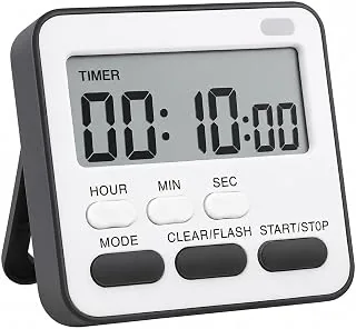 AERYS Stopwatch Timer for Study Kitchen Timer Large LCD Screen 24hr Digital Display Magnetic Retractable Stand Loud Alarm Stop Watch Countdown Flashin