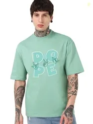Bewakoof Men's Graphic Print Oversized Fit T-Shirt