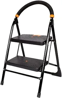 CIPLA PLAST 2 Step Ladder for Home use | Heavy Duty Alloy Steel Foldable Step Ladder with Anti Skid Shoes and Extra Strong Wide Steps Milano 2 Steps |