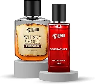 Power & Fire Combo for Men- GodFather & Whisky Smoke Firebomb Perfume for Men (50ml x 2) | Long Lasting Fragrance | Long Lasting Perfume for Men | Gif