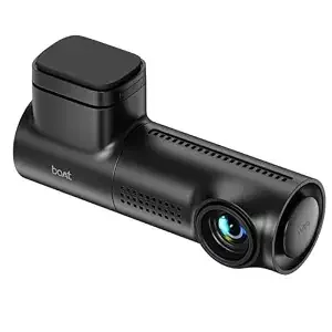 boAt Hive Dashcam E1 1296P Full HD Recording, G-Sensor Emergency Recording, Loop Recording, Low Light Vision, Wide Angle FOV, Built-in Wi-Fi, Mic, Speaker, App Support (Space Black)