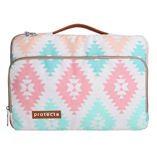 Protecta Oscar 360 Protection Waterproof 14 Inch Laptop Bag for Men & Women Ideal for Office & College with Soft Interiors & Retractable Handle - (Aztec Print)