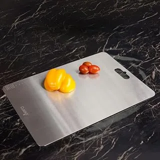 Clazkit Stainless Steel Chopping Board Vegetable,Fruit Cutting, Kneeding, Cake Prep, Heavy Duty Chopping-Board (Size 31.8CM X 21CM) Clazkit Stainless