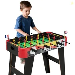 Amazon Brand - Jam & Honey Large Foosball Table for Kids & Adults 6+ Years, Indoor Table Soccer Game with 6 Rods & 18 Players, Multiplayer Family for