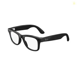 Ray-Ban Meta (Gen 1), Wayfarer, Large Shiny Black | Smart AI Glasses for Men, Women. 12 MP Ultra-Wide Camera, Open-Ear Speakers for Audio, Video Recording and Bluetooth. Clear Lenses. Wearable Tech.