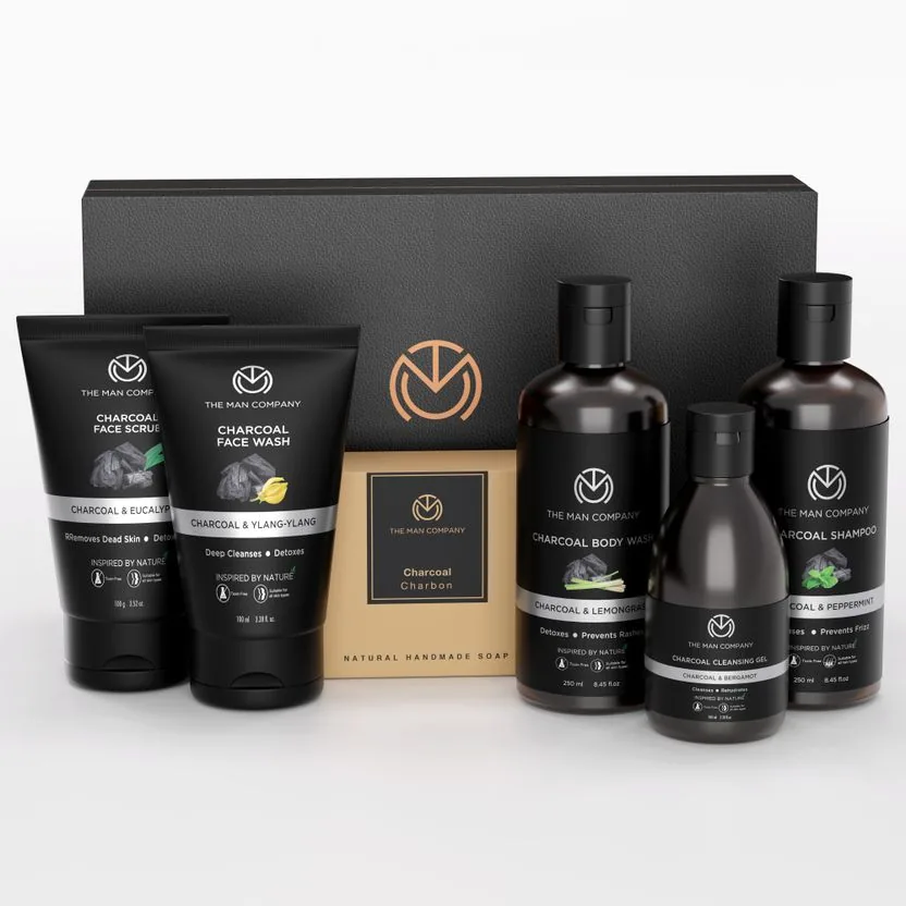THE MAN COMPANY Charcoal Grooming Kit (Body Wash, Shampoo, Face S...more