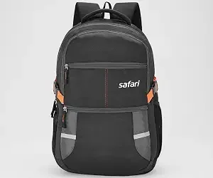 Safari Omega spacious/large laptop backpack with Raincover college bag, travel bag for men and women, Black, 30 Litre