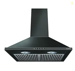 Eurodomo 60 cm 1000 m/hr pyramid Kitchen Chimney (HOOD CARBON PB BK 60 (EURODOMO), Baffle Filter, Black)