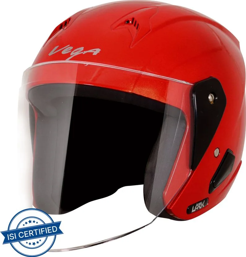 VEGA Lark Motorbike Helmet (Red)