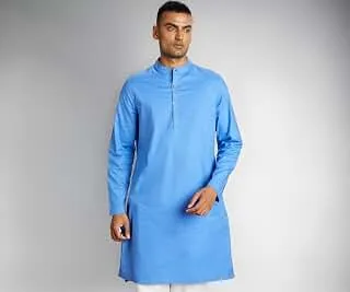 Amazon Brand - Symbol Men's 100% Cotton Solid Long Length Casual Kurta - Regular Fit (Available in Plus Sizes) Amazon Brand - Symbol Men's 100% Cotton