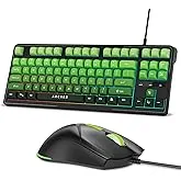 Archer Tech Lab Wired Gaming Keyboard and Mouse Combo| RGB Backlit, 87 Keys with 19 Anti-Ghosting, 7-Button Mouse, Adjustable 4 DPI (1200-3600) USB Pl