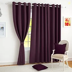 Thermal Insulated Room Darkening Blackout Curtains For Living Room, Bedroom (116 X 152 Cm, Purple)