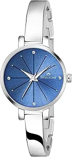 Stainless Steel Analogue Women's Watch (Blue Dial Silver Colored Strap)