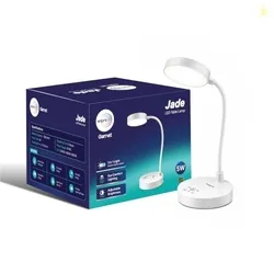 wipro Jade Table Lamp | Rechargable LED Desk Light with 360 Flexible Gooseneck | Type-C Charging | Color Tunable & Adjustable Brightness | Minimalist Design for Bedroom, Office & Study | Pack of 1
