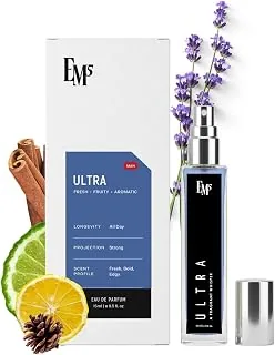Ultra Perfume Spray for Men | Vanilla Warm Spicy Fruity | Day & Night Eau De Parfum Spray | Luxury Gift for Him | 15 ml