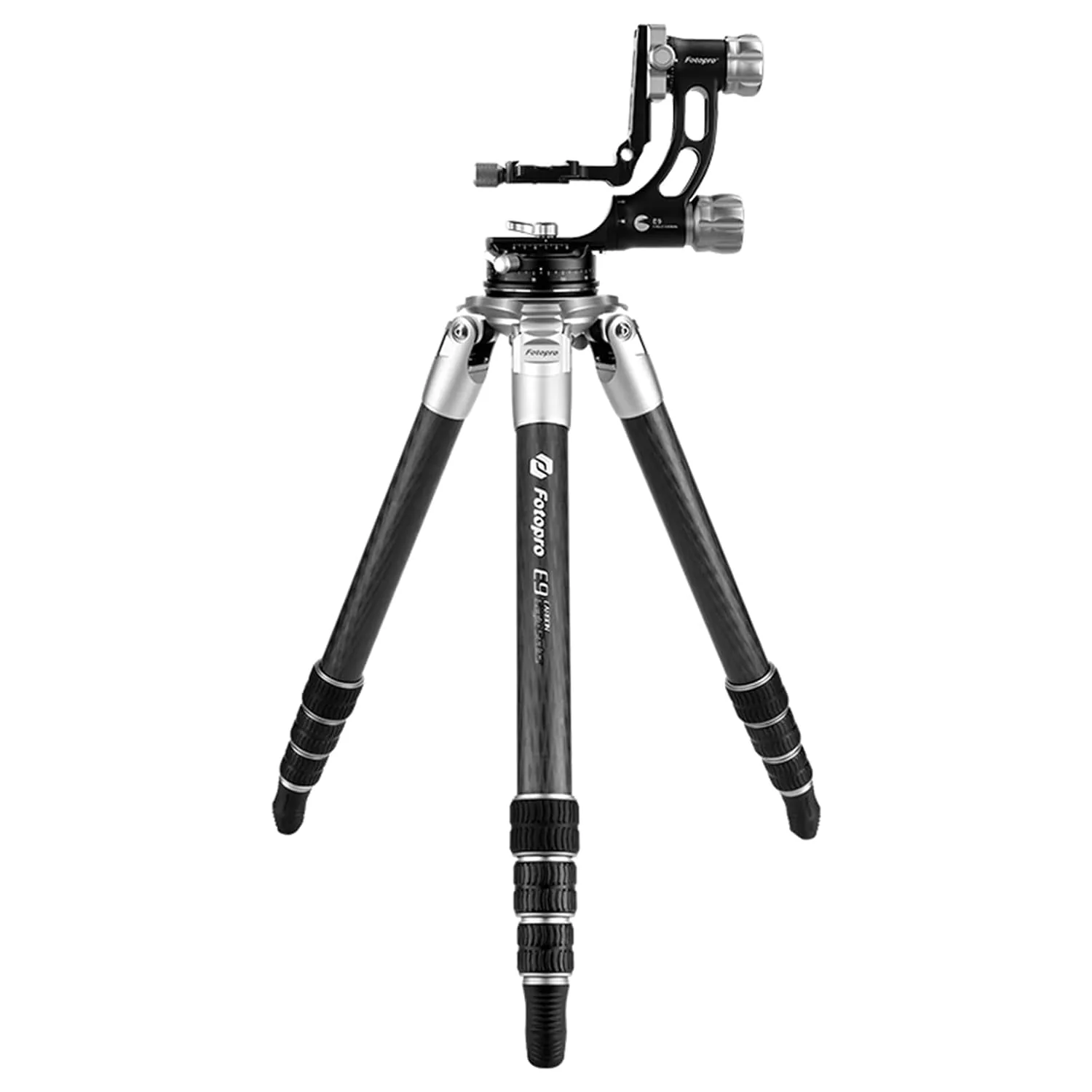 Fotopro Tripod E9 Eagle Series Gear UP for Adventure 4 Sections Black Folded 25.59 inch 10LB