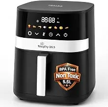 Inalsa Air Fryer,5.5L,1400W,AirCrisp Tech,Non-Toxic,TastyFry D5.5